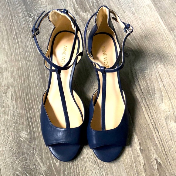nine west blue sandals